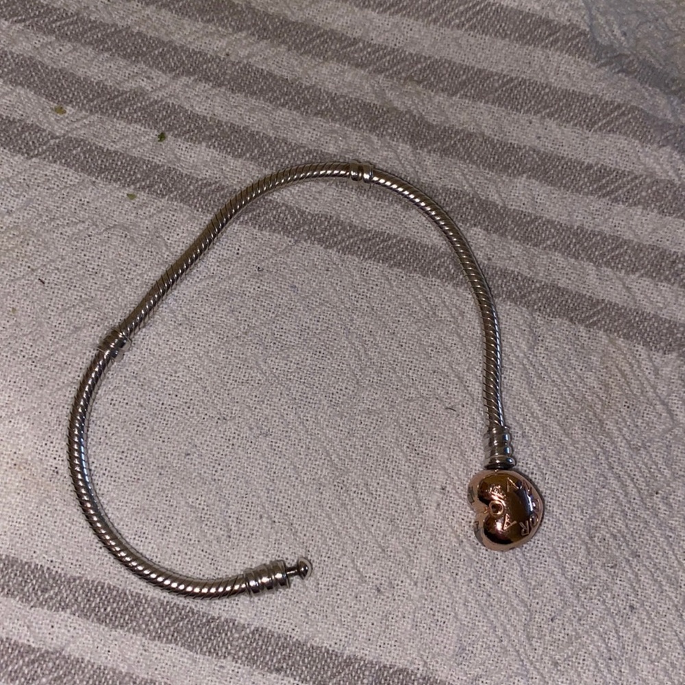 Rose Gold heart Pandora bracelet